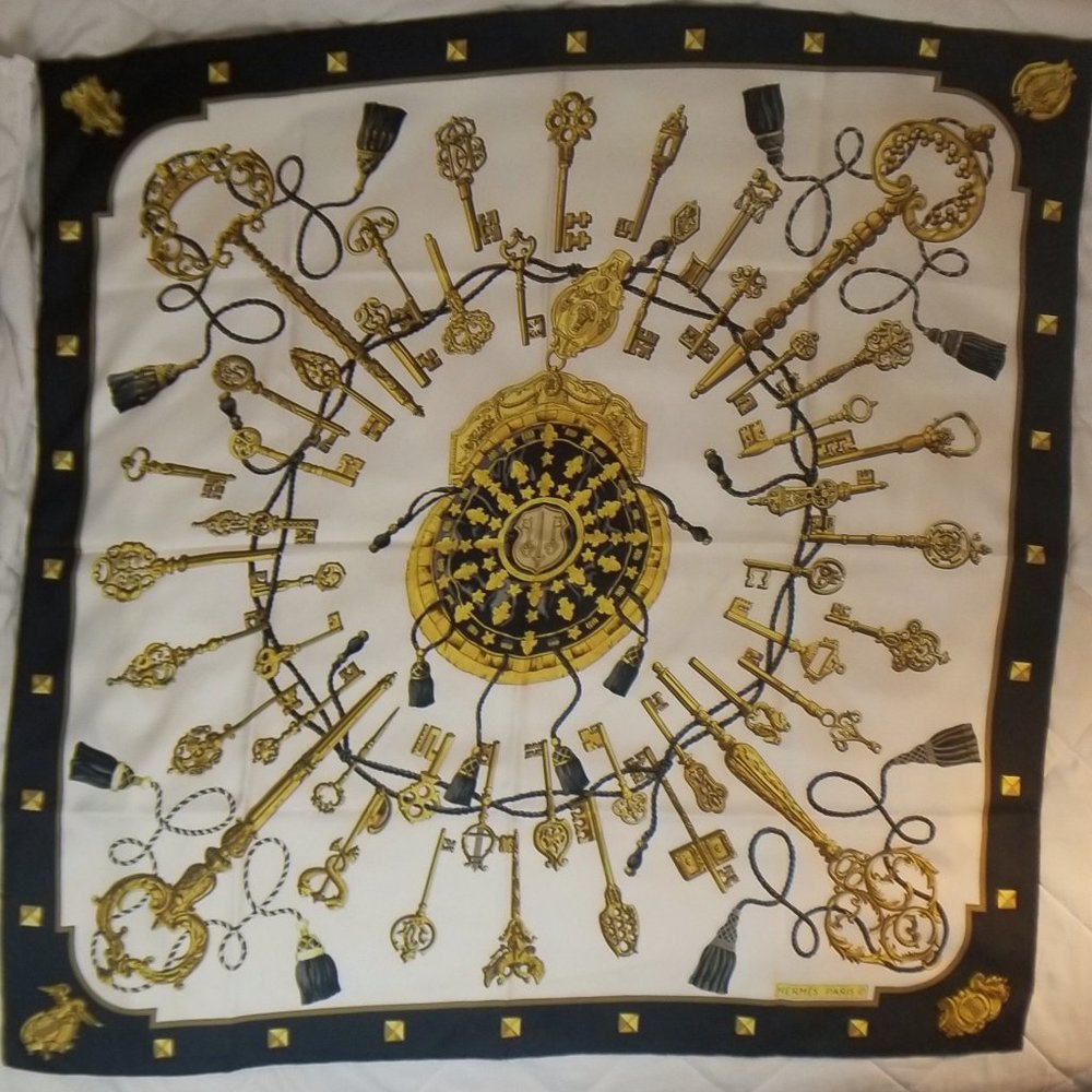 Vintage Hermès Les Cles ‘The Keys’ Silk Scarf